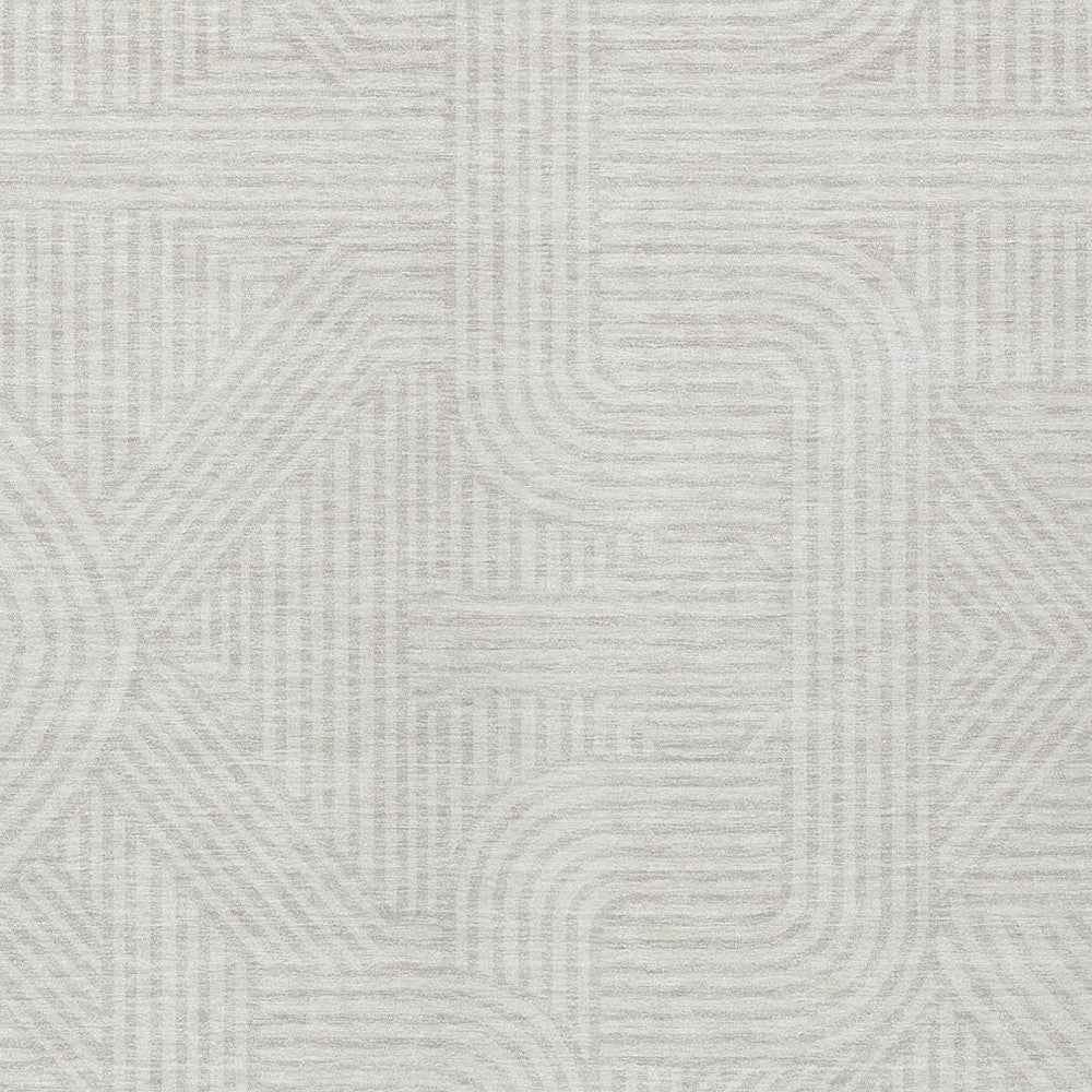 9' X 12' Ivory And Gray Abstract Washable Indoor Outdoor Area Rug