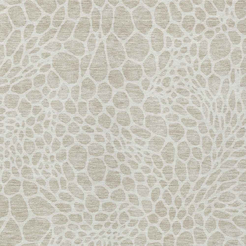5' X 8' Beige And Ivory Geometric Washable Indoor Outdoor Area Rug