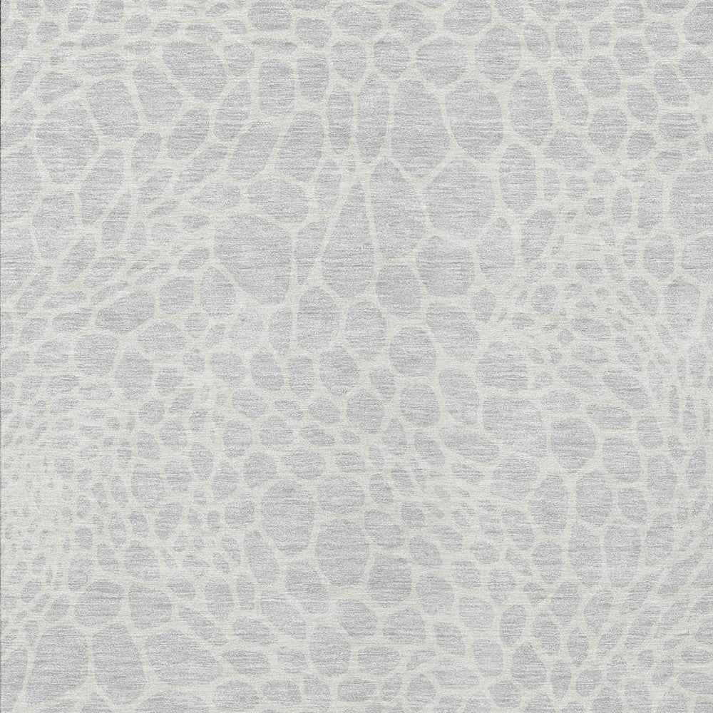 8' X 10' Silver And Gray Geometric Washable Indoor Outdoor Area Rug