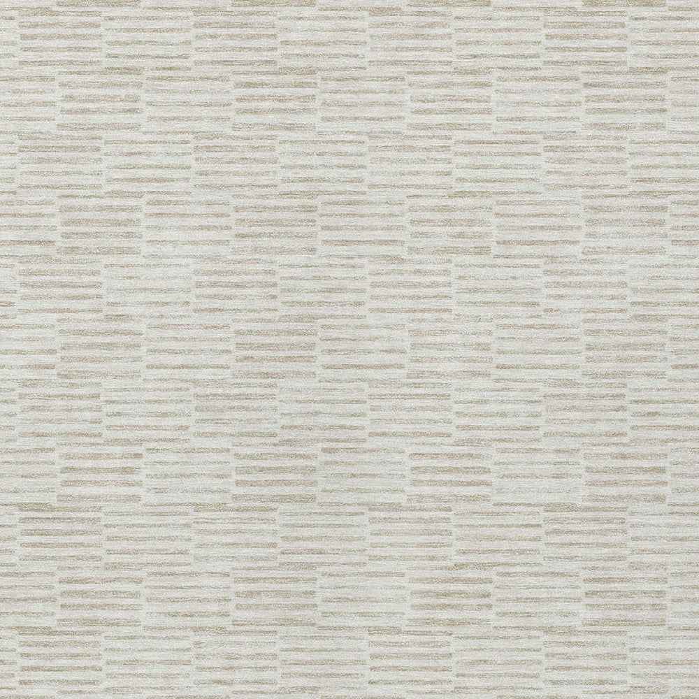 3' X 5' Ivory And Beige Geometric Washable Indoor Outdoor Area Rug