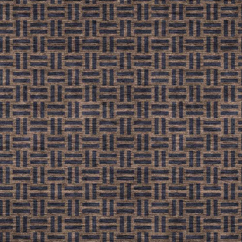 3' X 5' Chocolate And Black Geometric Washable Indoor Outdoor Area Rug