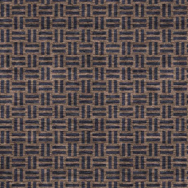 8' X 10' Chocolate And Black Geometric Washable Indoor Outdoor Area Rug