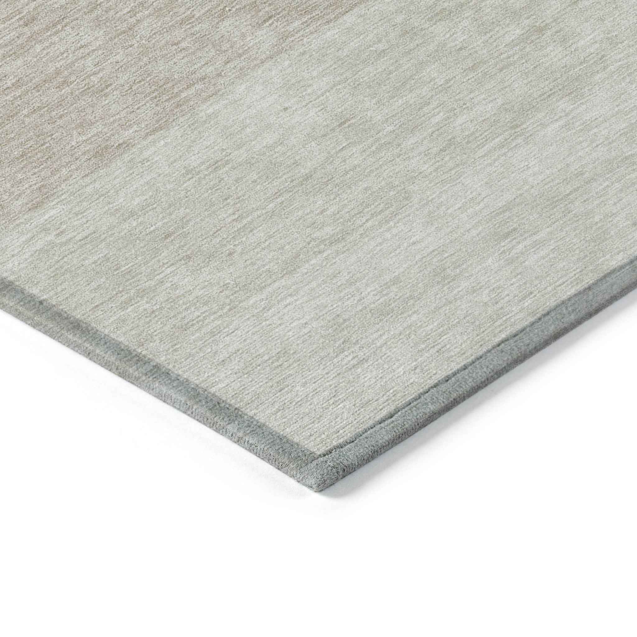 10' X 14' Beige And Ivory Ombre Washable Indoor Outdoor Area Rug