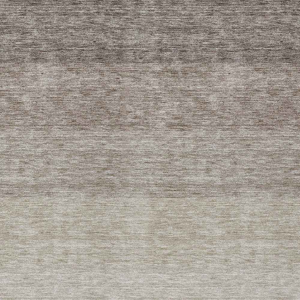 10' X 14' Brown And Ivory Ombre Washable Indoor Outdoor Area Rug