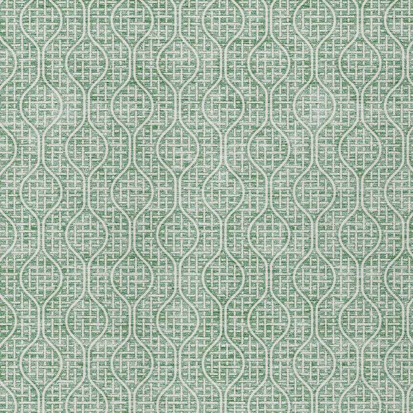 8' X 10' Sage And Gray Geometric Washable Indoor Outdoor Area Rug