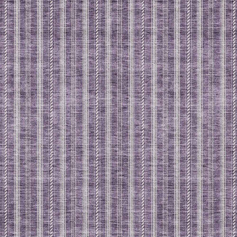 3' X 5' Purple And Ivory Striped Washable Indoor Outdoor Area Rug