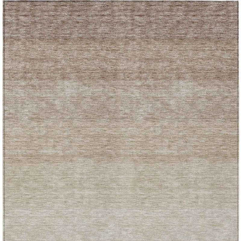 8' X 10' Beige And Ivory Ombre Washable Indoor Outdoor Area Rug