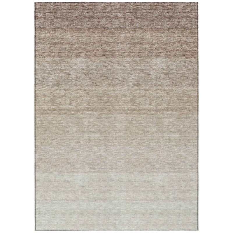 3' X 5' Beige And Ivory Ombre Washable Indoor Outdoor Area Rug