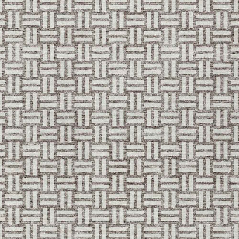 10' X 14' Taupe And Gray Geometric Washable Indoor Outdoor Area Rug