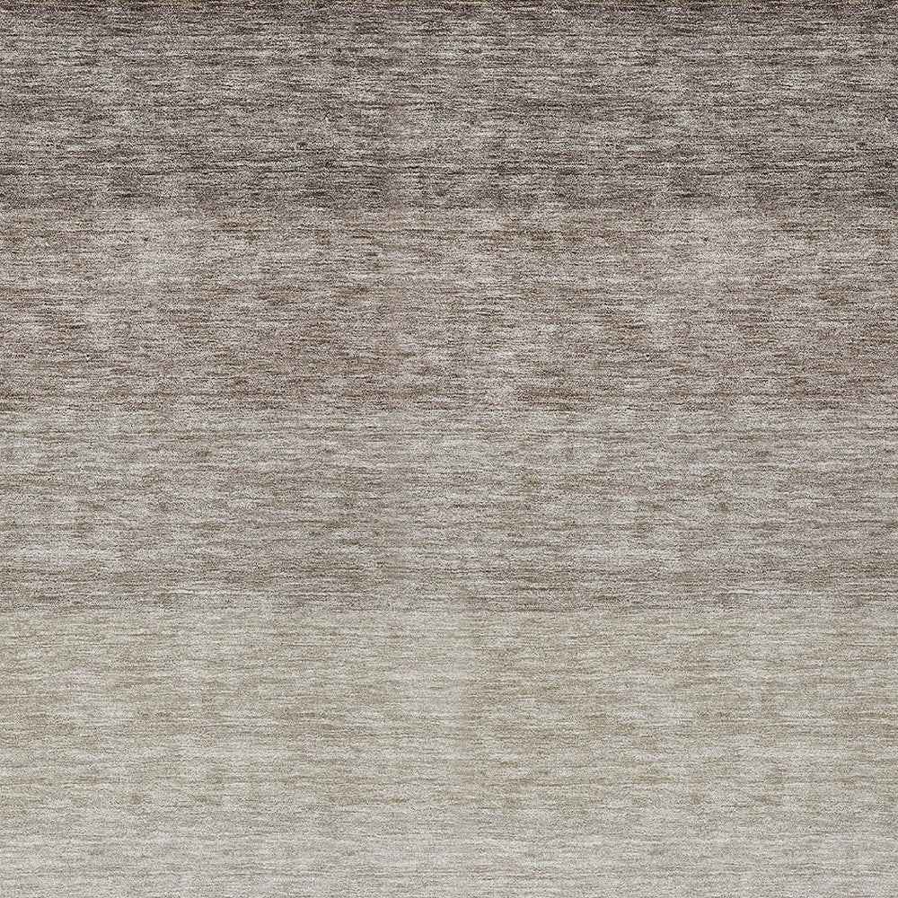 3' X 5' Brown And Ivory Ombre Washable Indoor Outdoor Area Rug