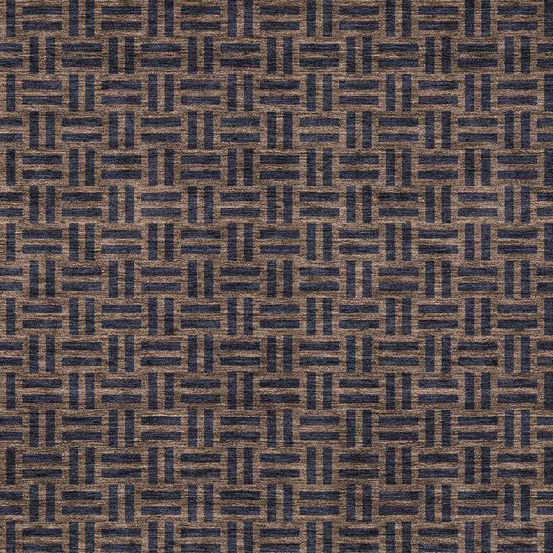 10' X 14' Chocolate And Black Geometric Washable Indoor Outdoor Area Rug