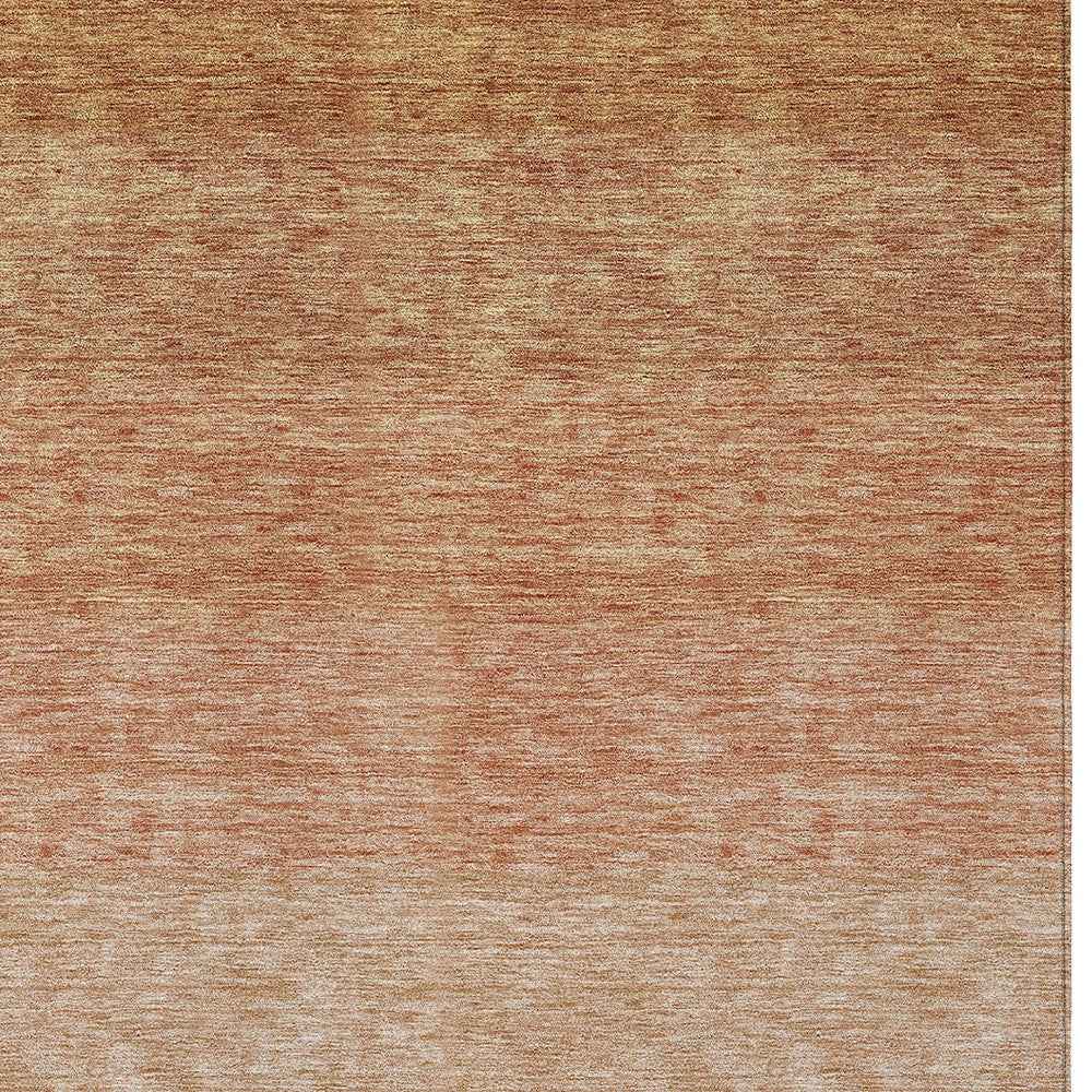 3' X 5' Copper And Beige Ombre Washable Indoor Outdoor Area Rug