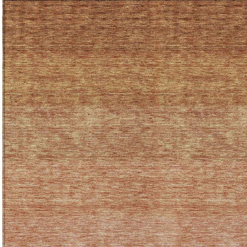 8' X 10' Copper And Beige Ombre Washable Indoor Outdoor Area Rug