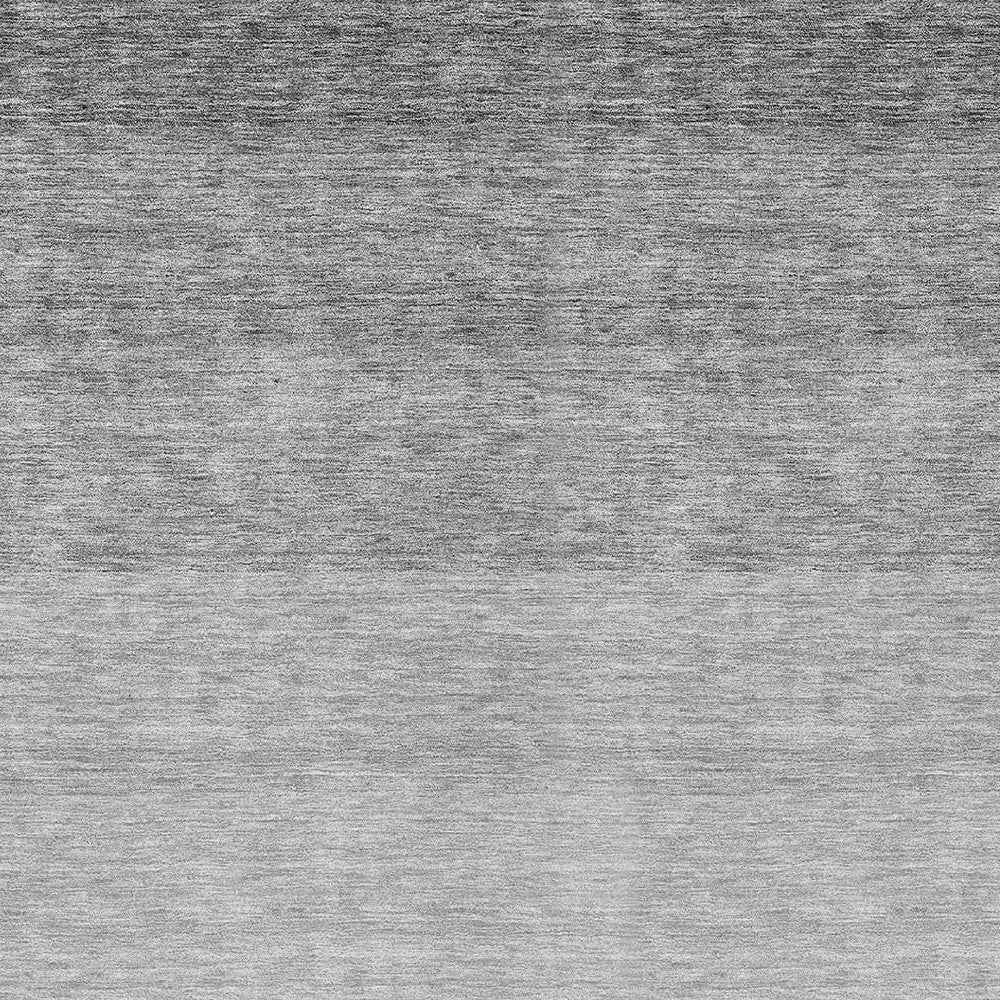 3' X 5' Gray And Light Gray Ombre Washable Indoor Outdoor Area Rug