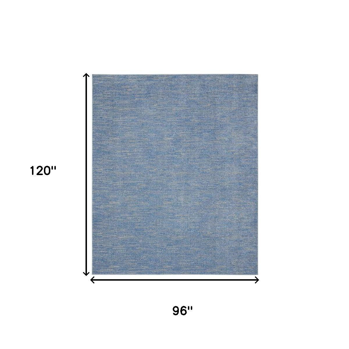 8' X 10' Blue And Gray Indoor Outdoor Area Rug - Outdoor