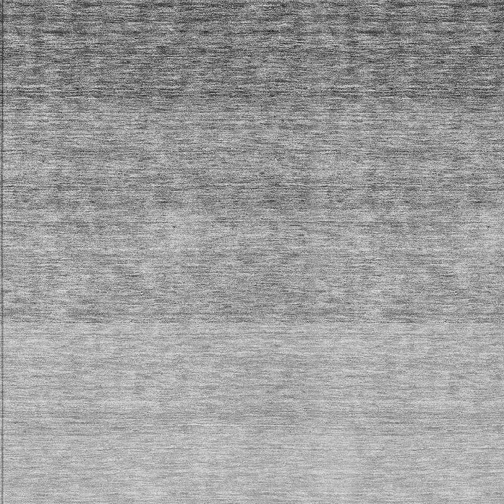 8' X 10' Gray And Light Gray Ombre Washable Indoor Outdoor Area Rug