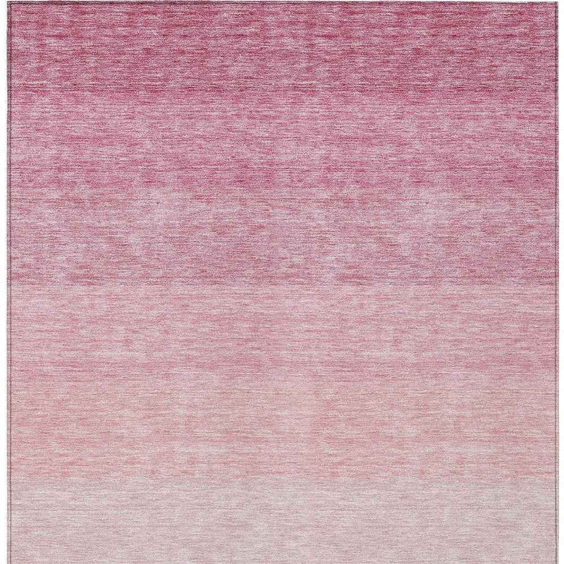 10' X 14' Pink And Ivory Ombre Washable Indoor Outdoor Area Rug