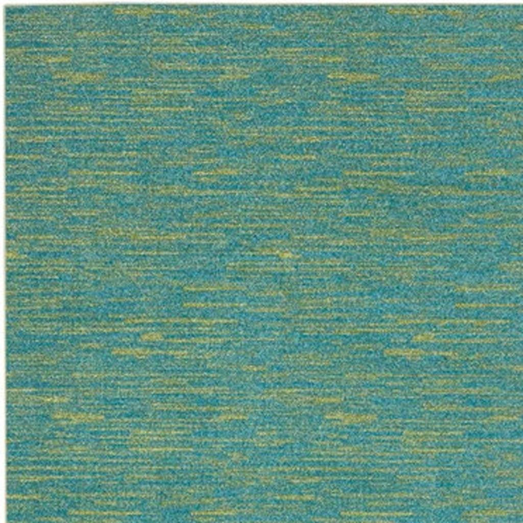 5' X 7' Blue And Green Indoor Outdoor Area Rug - Outdoor