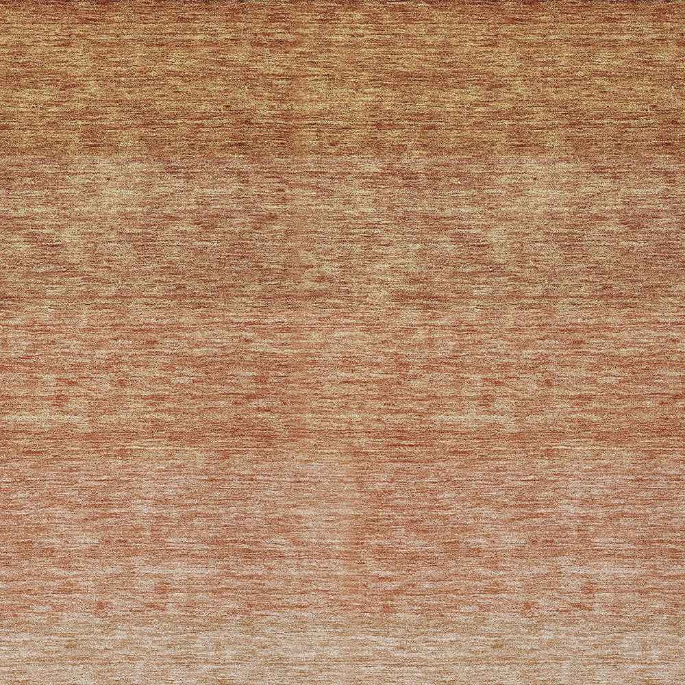 10' X 14' Copper And Beige Ombre Washable Indoor Outdoor Area Rug