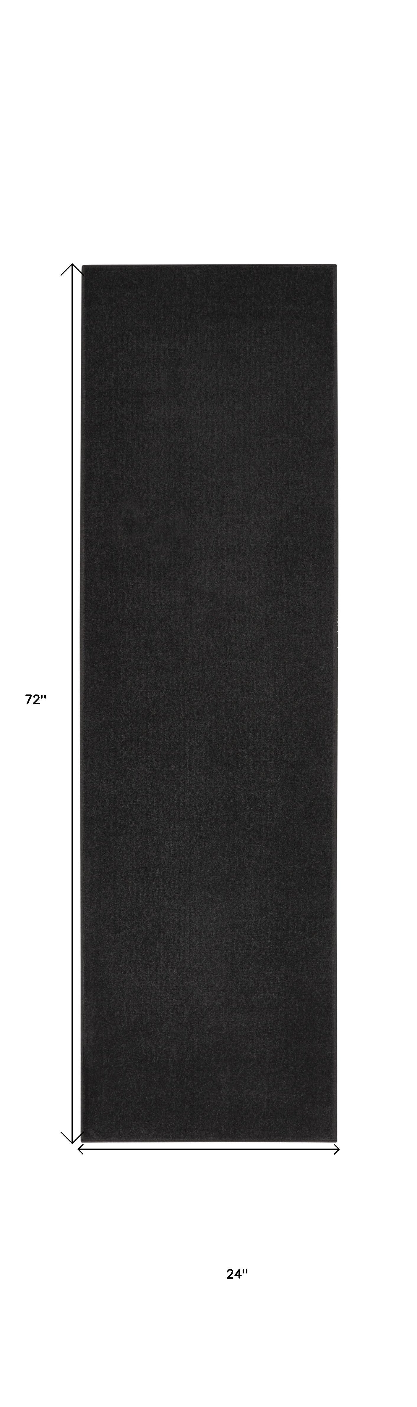 6' Black Indoor Outdoor Runner Rug - Outdoor