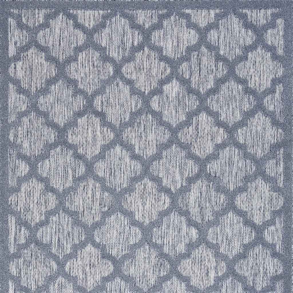 5' X 7' Denim Blue Indoor Outdoor Area Rug