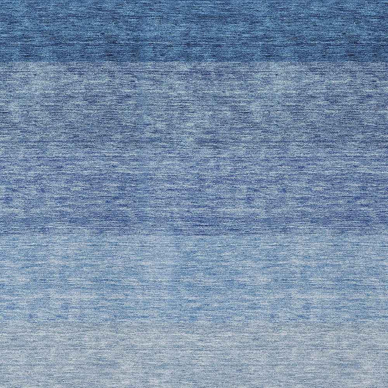 9' X 12' Blue And Gray Ombre Washable Indoor Outdoor Area Rug