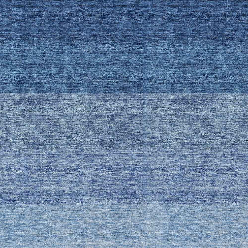 10' X 14' Blue And Gray Ombre Washable Indoor Outdoor Area Rug