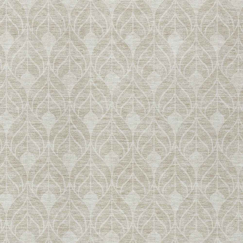 10' X 14' Beige And Ivory Geometric Washable Indoor Outdoor Area Rug
