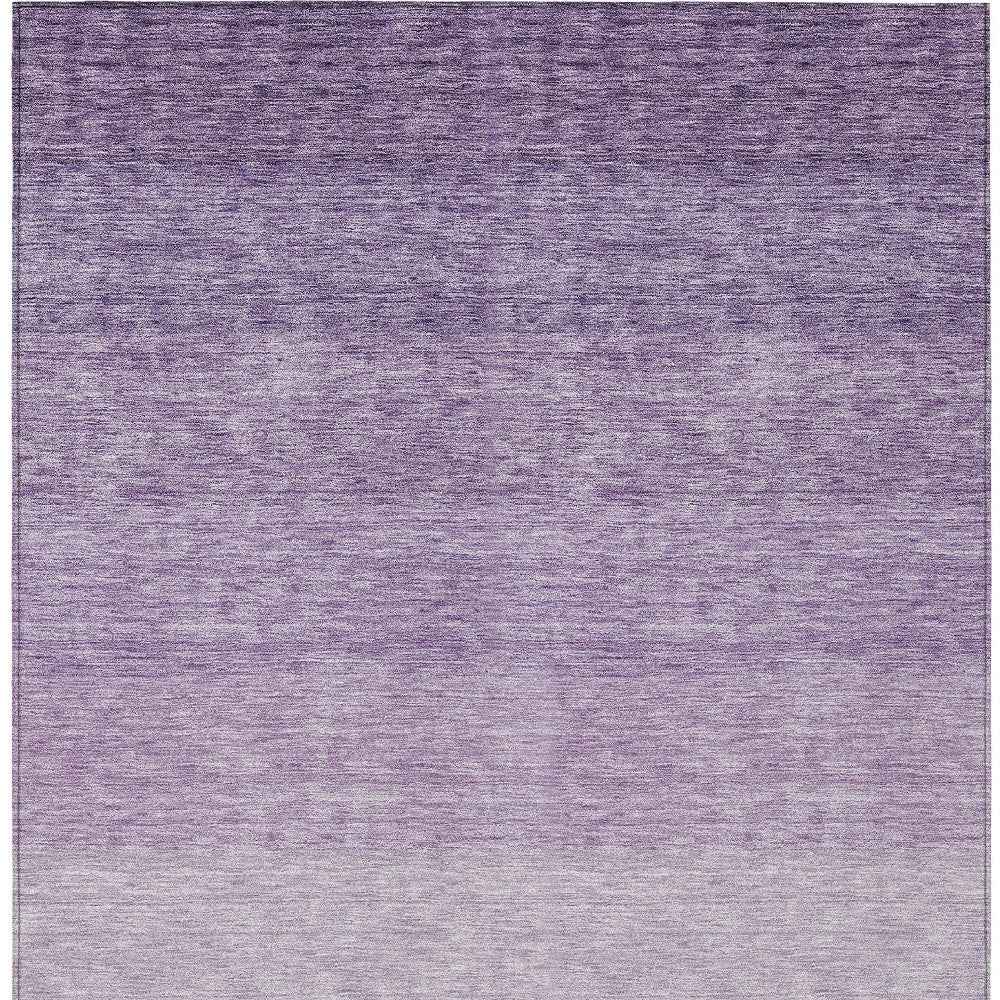 5' X 8' Purple And Lavender Ombre Washable Indoor Outdoor Area Rug