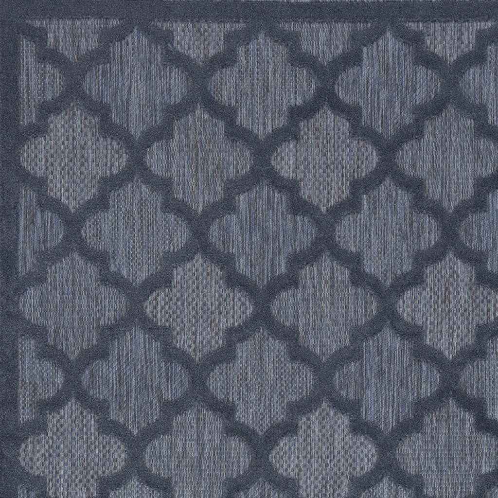 4' X 6' Blue Indoor Outdoor Area Rug