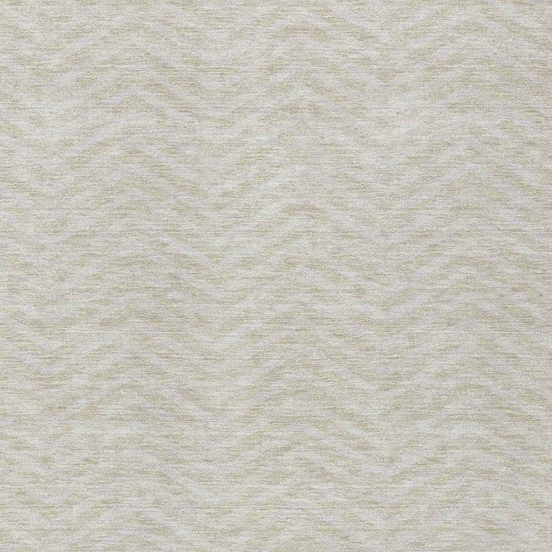 5' X 8' Beige And Gray Chevron Washable Indoor Outdoor Area Rug