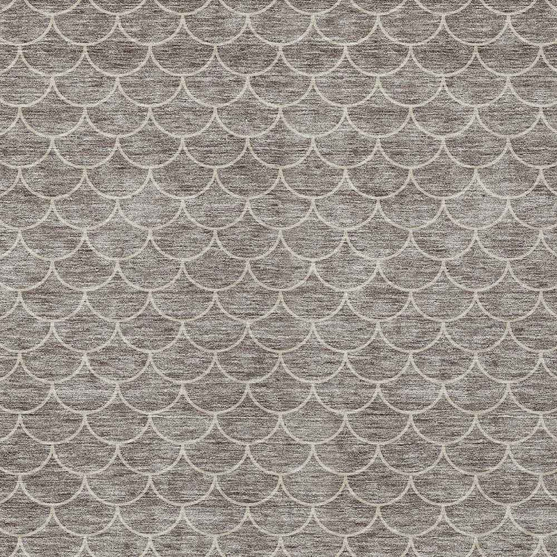 10' X 14' Taupe And Beige Geometric Washable Indoor Outdoor Area Rug