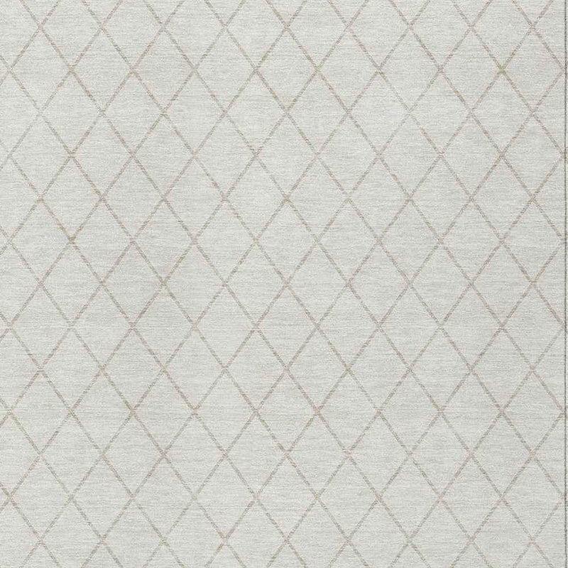 3' X 5' Ivory And Beige Geometric Washable Indoor Outdoor Area Rug