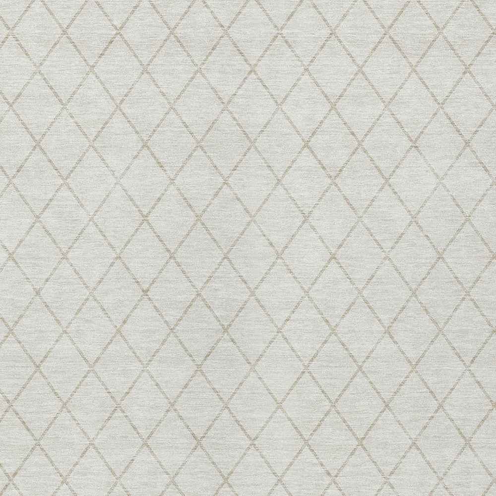5' X 8' Ivory And Beige Geometric Washable Indoor Outdoor Area Rug