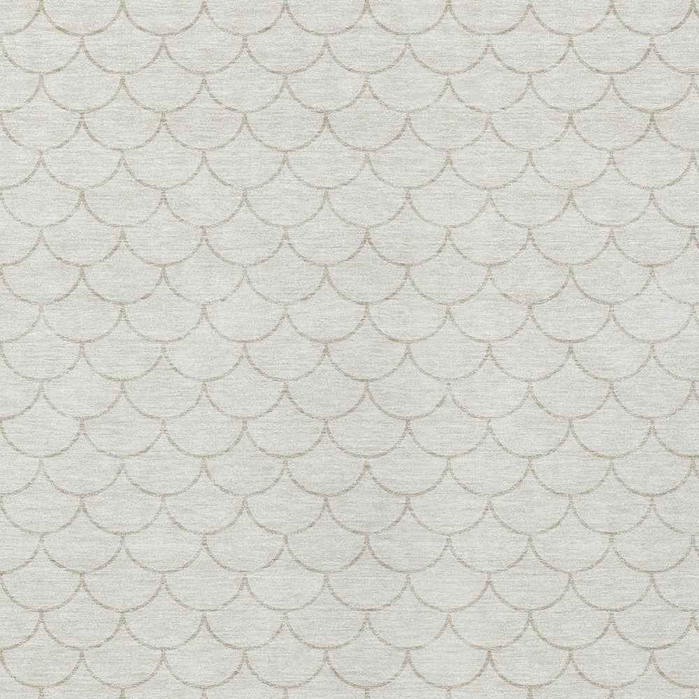 8' X 10' Ivory And Beige Geometric Washable Indoor Outdoor Area Rug