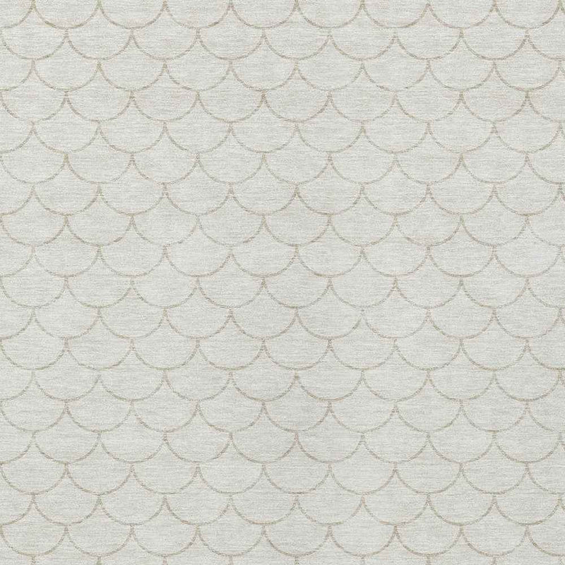 8' X 10' Ivory And Beige Geometric Washable Indoor Outdoor Area Rug