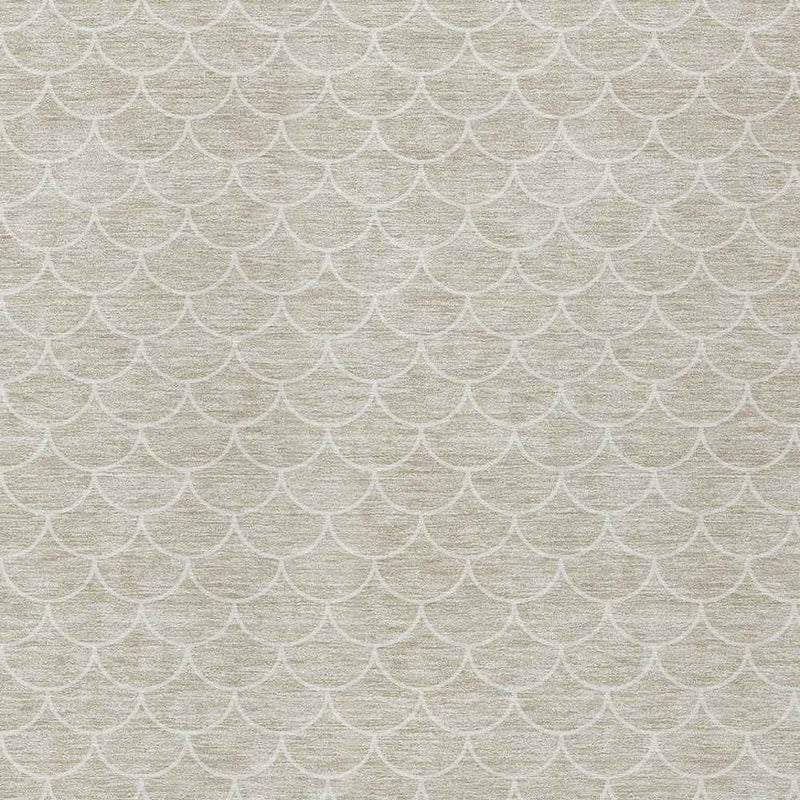 5' X 8' Beige And Ivory Geometric Washable Indoor Outdoor Area Rug