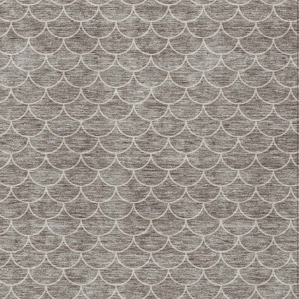 3' X 5' Taupe And Beige Geometric Washable Indoor Outdoor Area Rug