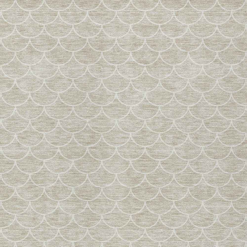 8' X 10' Beige And Ivory Geometric Washable Indoor Outdoor Area Rug