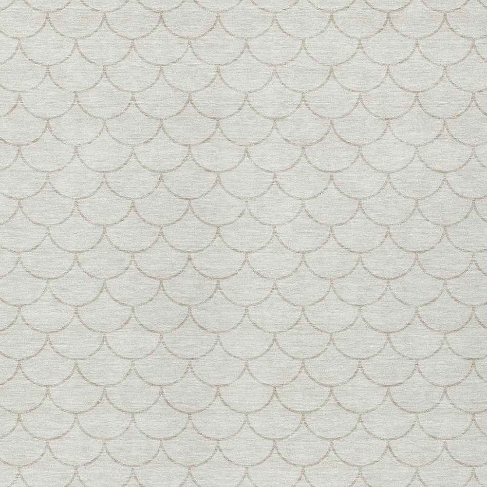 3' X 5' Ivory And Beige Geometric Washable Indoor Outdoor Area Rug