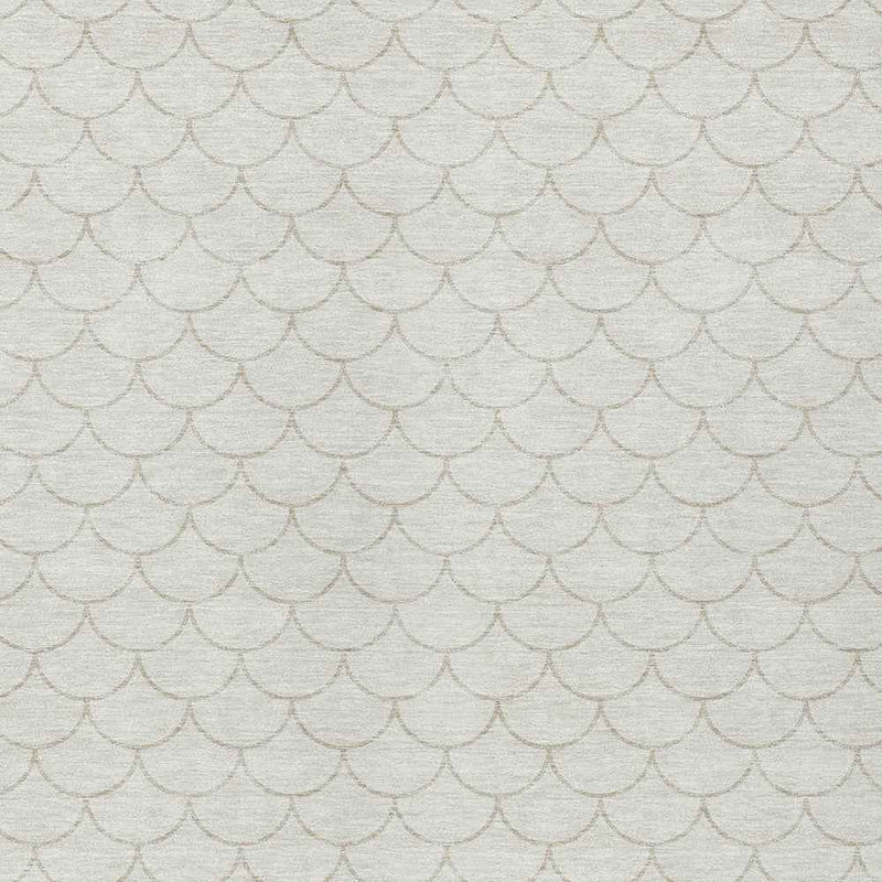 3' X 5' Ivory And Beige Geometric Washable Indoor Outdoor Area Rug