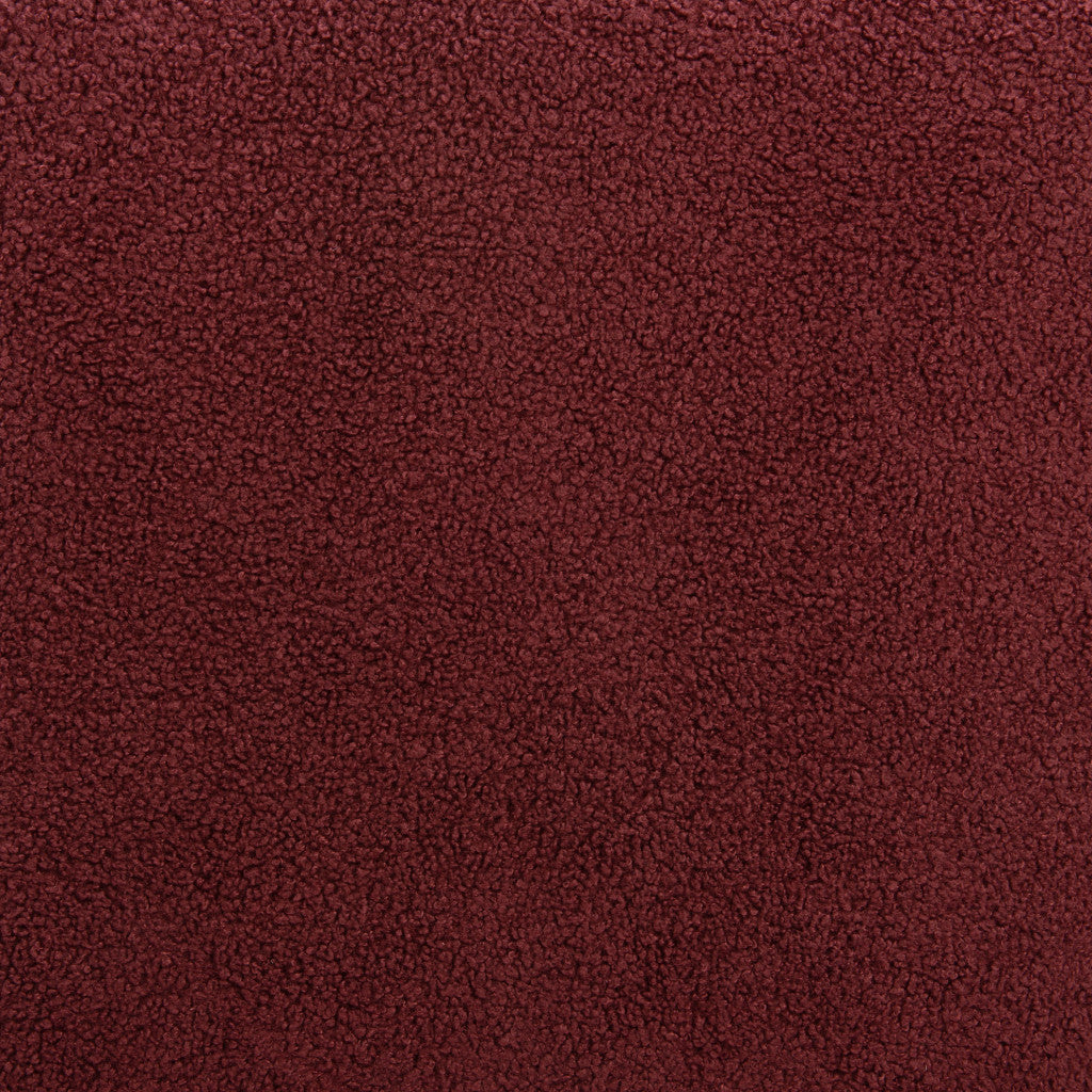 Set of Two 26" Red and Bronze Shearling and Steel Low Back Counter Height Bar Chairs