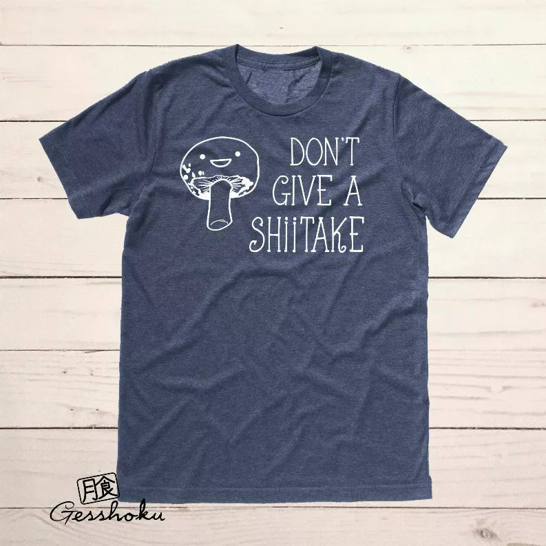 Don't Give A Shiitake Mushroom Unisex T-shirt - 1 / Indigo Blue / Small - Unisex Fashion