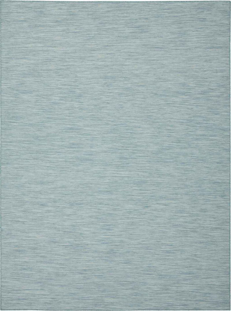 6' X 9' Aqua Indoor Outdoor Area Rug