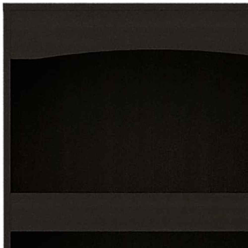 71" Light Gray Wood Three Tier Bookcase with Two Doors