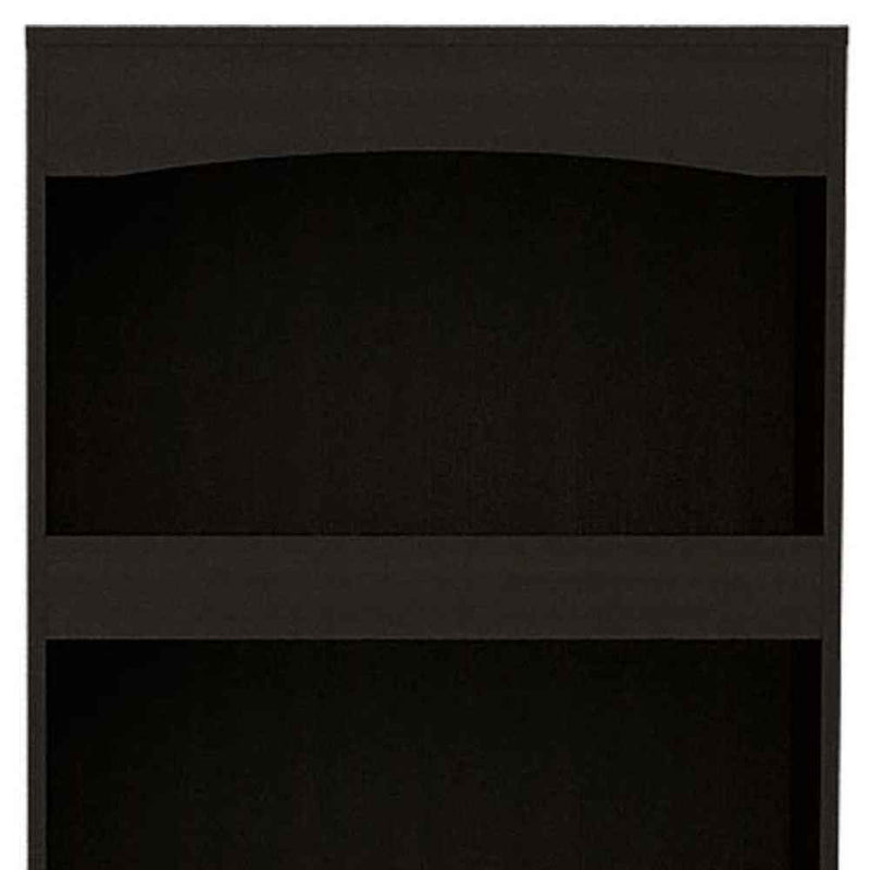 71" Light Gray Wood Three Tier Bookcase with Two Doors