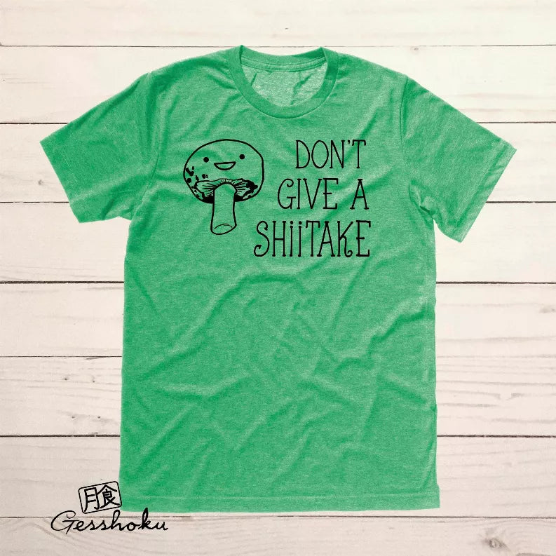 Don't Give A Shiitake Mushroom Unisex T-shirt - 1 / Heather Green / 2XL - Unisex Fashion
