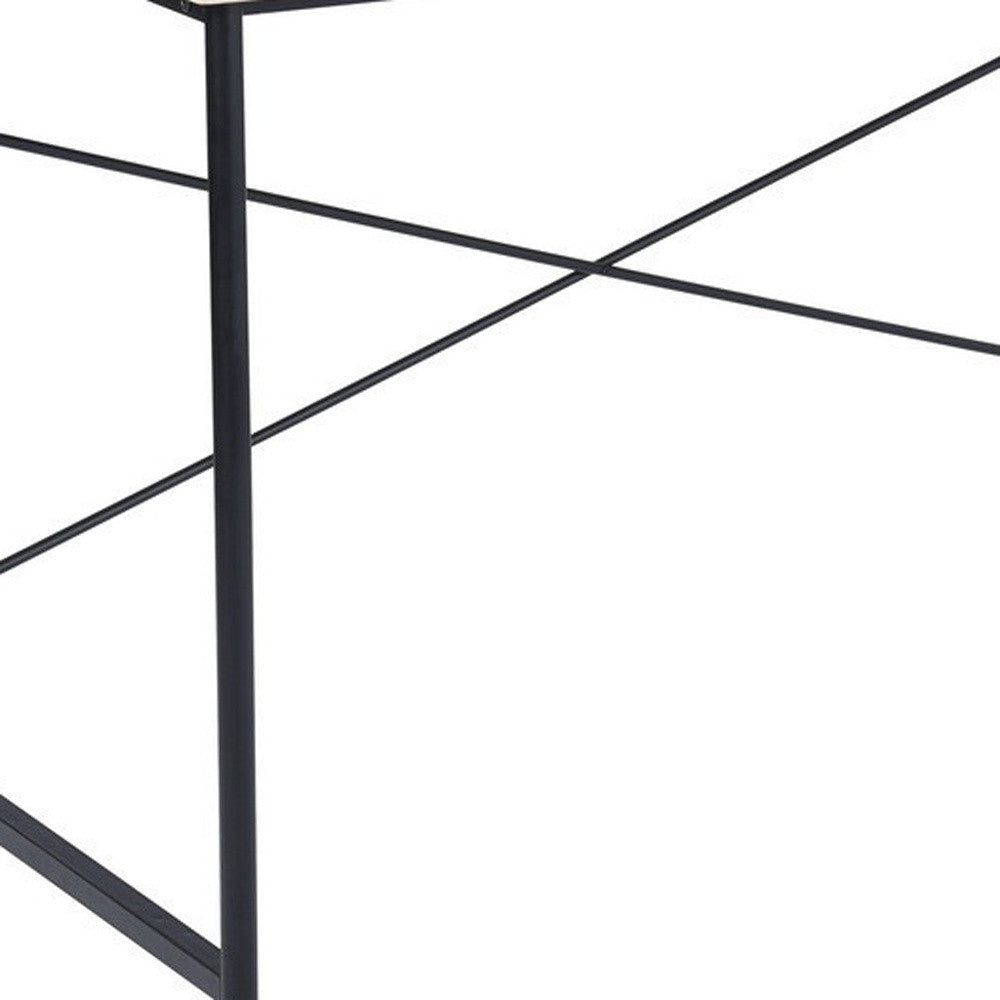 48" Brown and Black Wood Computer Desk