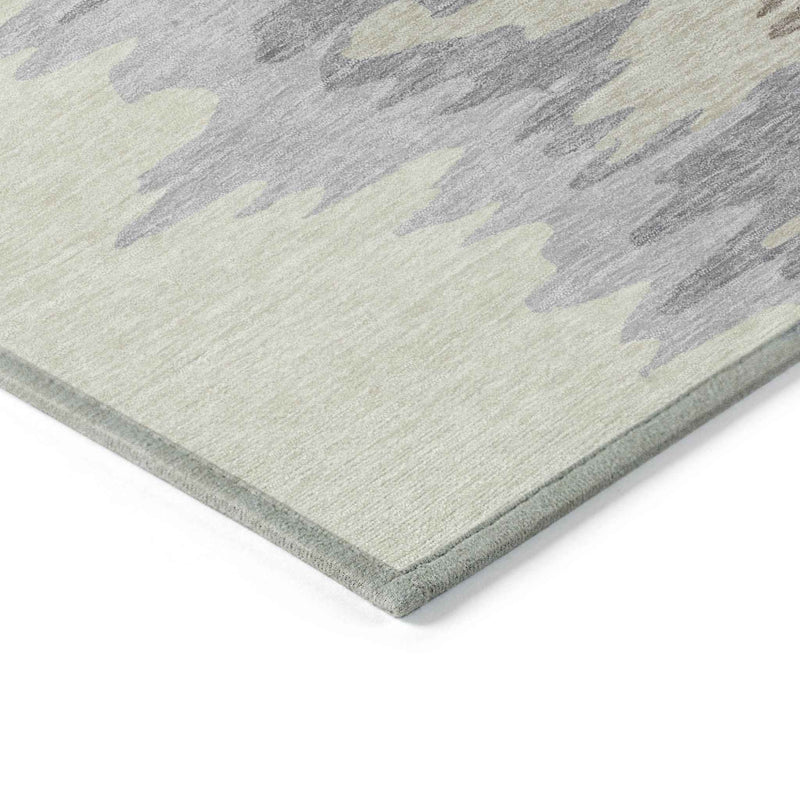 3' X 5' Beige Brown And Gray Abstract Washable Indoor Outdoor Area Rug