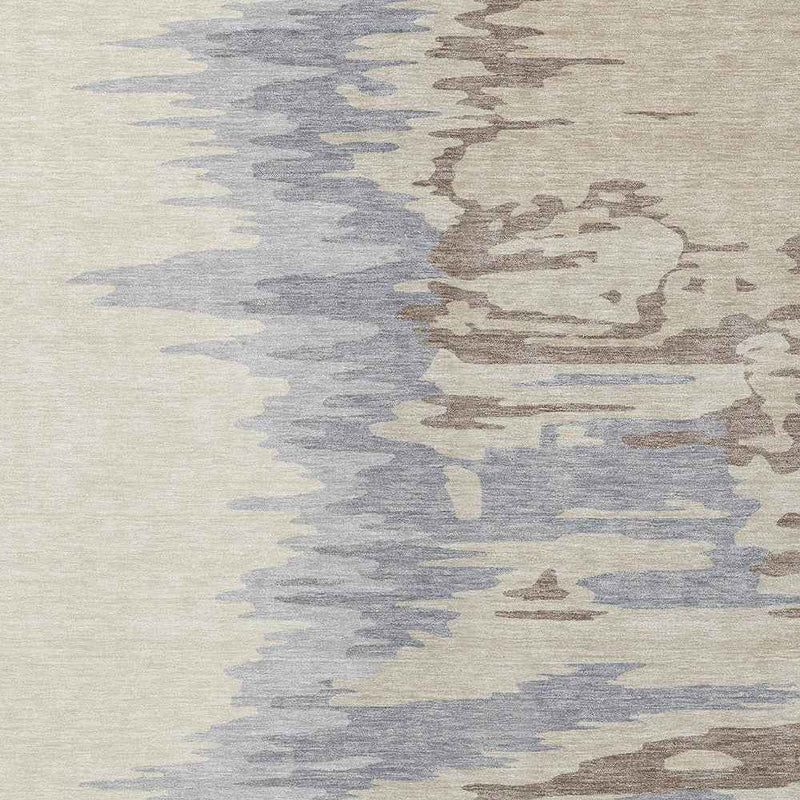 10' X 14' Beige Brown And Gray Abstract Washable Indoor Outdoor Area Rug